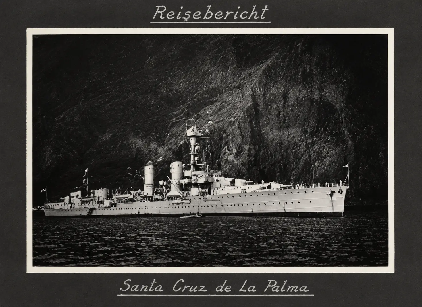 Llegada a Santa Cruz de La Palma del entonces capitán de fragata Karl Doenitz. en el crucero Emden.
